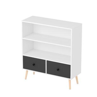 Drawer Modern Bookshelf Storage Cabinet, Wayfair White Bookcase With Drawers