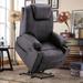 Three Posts™ MCombo Large Power Lift Recliner w/ Massage & Heat, 3 Positions, Cup Holders | 44.5 H x 35 W x 40 D in | Wayfair