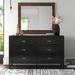 Mercury Row® Shubert 6 Drawer 57" W Double Dresser Wood in Black | 34 H x 57 W x 18 D in | Wayfair B05B2E48BDC44C4080B06EBD0A021CCE