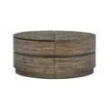 Birch Lane™ Leanora Premium Materials Lift Top Drum Coffee Table w/ Storage Wood in Brown/Green | 18 H x 40 W x 40 D in | Wayfair