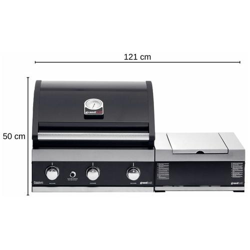 Grandhall Gasgrill Premium G3 Einbau Grill mit Sear Burner Set Gas Garten Gartenkamin