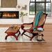 Design Toscano British Plantation Chair and Footstool - Chair: 24 x 29.5 x 35.5 Footstool: 24 x 19.5 x 12