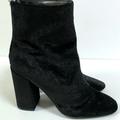 Jessica Simpson Shoes | Jessica Simpson Black Embossed Velvet Block Heel Ankle Boots 9m | Color: Black | Size: 9