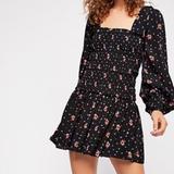Free People Dresses | Free People - Two Faces Printed Mini Dress | Color: Black/Blue | Size: S