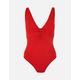 Accessorize Keyhole Plunge Shaping Swimsuit Women Size 08 Red