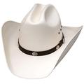 WESTERN EXPRESS Men's Classic Cattleman Off White Straw Cowboy Hat, Adult Size 53 (6 5/8)