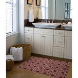 KAVKA DESIGNS Hampton Bamboo Bath Rug Polyester in Red/Brown | 60 H x 36 W x 0.08 D in | Wayfair MWBMT-22821-3X5-KAV1766