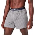 Emporio Armani Men's Classic Pattern Mix Boxer Shorts, Marinvert Stripe, L