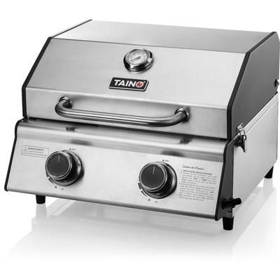 Taino - platinum compact Tischgrill 2 Brenner Gasgrill Edelstahl Kompakt Camping bbq Image