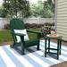 Beachcrest Home™ Shavon Plastic Folding Adirondack Chair w/ Table in Green | 35.25 H x 29.5 W x 32 D in | Wayfair 0FDDF908339D42F08EFE137EA7681B57