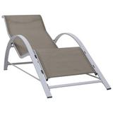 Latitude Run® Patio Lounge Chair Porch Poolside Sunbed Backyard Sunlounger PVC-coated polyester Metal in Gray | Wayfair