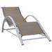 Latitude Run® Patio Lounge Chair Porch Poolside Sunbed Backyard Sunlounger PVC-coated polyester Metal in Gray | Wayfair