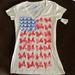 Disney Tops | Disney Mickey Minnie Mouse Patriotic Flag Tee | Color: White | Size: M