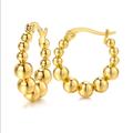 Free People Jewelry | 18k Gold Plated Hoop Earrings | Color: Gold | Size: Os