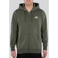 Alpha Industries Basic Sweat à capuche Zip, vert, taille S