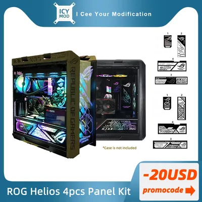 4pcs Kit de panneau RVB pour ROG Helios GX601 PC Case MOD DIY Buid ASUS Strix Décoration Refit ARGB