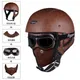 BRAMMO-Casque de moto demi-visage vintage casquette tête de mort casques de vélo de course