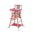 Chaise haute transformable barreaux hybride fushia