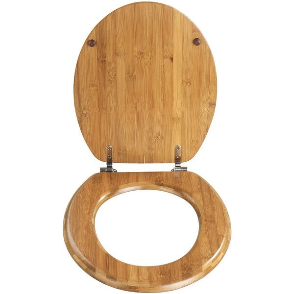 Wenko WC-Sitz Echtholz »Bambus Dunkel« braun Image
