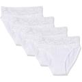 DIM Women's Culotte Coton Feminine Midi X4 (2x2) Knickers, White (Blanc/Blanc/Blanc/Blanc 0hy), 16 (Size: 44/46) (Pack of 4)