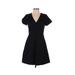 Gap Casual Dress - A-Line: Black Solid Dresses - Women's Size 3