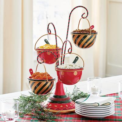 Christmas Be Merry Snack Bowl Stand - Grandin Road