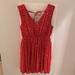 Madewell Dresses | Madewell Red Floral Dress | Color: Red | Size: M