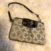 Coach Bags | Coach Classic C Pattern Faux Snake Wristlet | Color: Gray | Size: Os