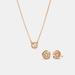 Coach Jewelry | Coach Open Circle Necklace And Tea Rose Stud Earrings Set | Color: Gold | Size: Os