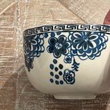 Anthropologie Kitchen | Anthropologie Be Happy Blue Floral Lg Cereal Bowl | Color: Blue/Cream | Size: Os