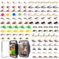 MAXIMUMCATCH Maxcatch 120 pcs Fly Fishing Flies Kit Handmade Assortment Dry/Wet Flies, Nymphs, Streamers with Fly Box Included (Flies Assortment 120 flies with fly box