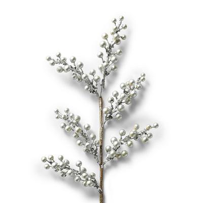 Metallic Berry Silver Stems - Frontgate