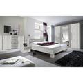 Azura Home Design - Chambre vera 160x200 cm , blanc et gris cérusé - armoire: sans armoire - Blanc