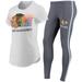 Women's Concepts Sport White/Charcoal Chicago Blackhawks Sonata T-Shirt & Leggings Set