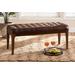 Baxton Studio Walsh Mid-Century Modern Dark Brown Leather-Effect Polyester Fabric Upholstered and Walnut Brown Finished Wood Dining Bench - Wholesale Interiors WM5030-Dark Brown/Walnut