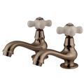 Kingston Brass KS1108PX Heritage Basin Tap Faucet, Brushed Nickel - Kingston Brass KS1108PX