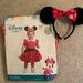 Disney Costumes | Disney Minnie Mouse Costume Dress With Ears | Color: Red | Size: Osbb