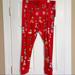 Disney Pajamas | Disney Cute Dogs Holiday Pajama Pants Red Size L/G | Color: Gold/Red | Size: L/G