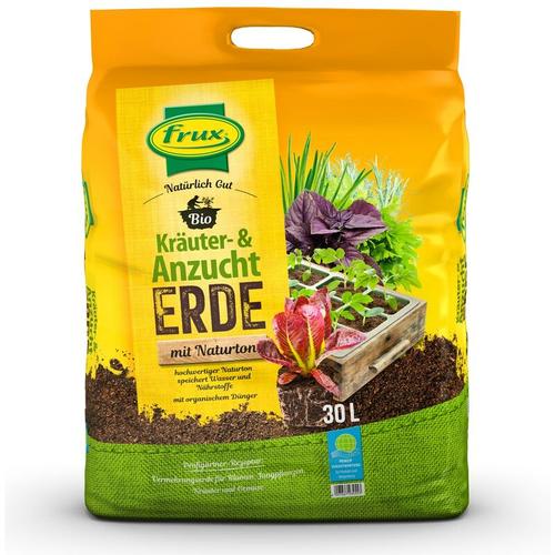frux® Bio Kräuter- & Anzuchterde mit Naturton - 30 Liter