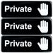 Excello Global Products Private Sign Plastic in Black | 9.2 H x 3.2 W x 0.6 D in | Wayfair EGP-HD-0261