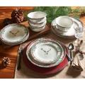 222 Fifth Wexford 12 Piece Dinnerware Set, Service for 4 Porcelain/Ceramic in Red | Wayfair 3169RD797A1M07