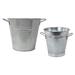 August Grove® Nohoff 2-Piece Galvanized Steel Pot Planter Set Metal in Gray | 9 H x 9 W x 9 D in | Wayfair 9FF856AECD5647E7BB595DA8A34615F6