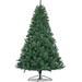 Artificial Christmas Tree Hinged Full Natural Spruce PVC Fir Tree 7.5ft Foldable Metal Stand Unlit