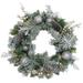 Fraser Hill Farm 24-in. Christmas Prelit Frosted Wreath, Berries