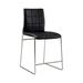 Kona II Contemporary Counter Height Chair, Black Finish, Set Of Two - 38.5 H x 21 W x 20 L Inches