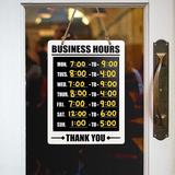Excello Global Products Business Hours Hanging Sign, Wood in White | 14.2 H x 10.6 W x 0.8 D in | Wayfair EGP-HD-0311B