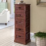Lark Manor™ Aliaya 5 Drawer Cabinet Wood in Brown | 47 H x 17 W x 13 D in | Wayfair 97D3EDAA4F3F44CE8CE831978042DC19