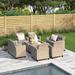 Sand & Stable™ Jett 8 Piece Rattan Sofa Seating Group w/ Cushions Synthetic Wicker/All - Weather Wicker/Wicker/Rattan | Outdoor Furniture | Wayfair