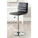 Latitude Run® Swivel Bar Stool Upholstered/Metal in Black | 35 H x 16 W x 19 D in | Wayfair 56802FDFF838415182212E801BF25988