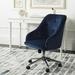 Everly Quinn Tufted Chrome Leg Swivel Office Chair Upholstered in Black | 35 H x 24 W x 22 D in | Wayfair 4D791C112ABE42AE810CBDE4CDDA7B6B